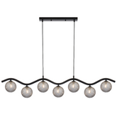 Orton 7 Light Pendant Black